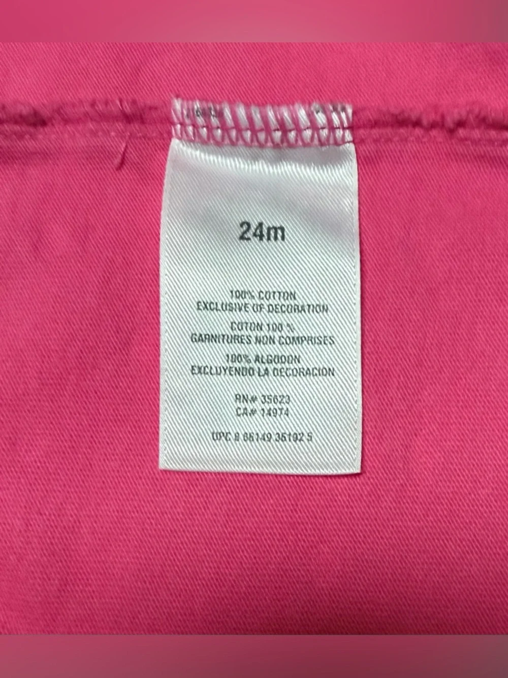 Carter’s Pink Heart Bunny Romper 24M